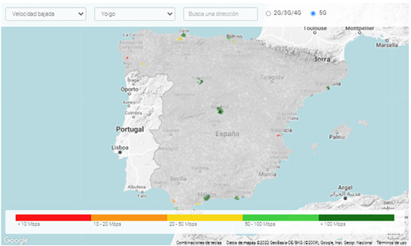 mapa yoigo 5G
